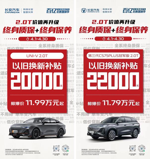 長安UNI-V+ CS75PLUS 2.0T用車權(quán)益放大招，就問還有誰？